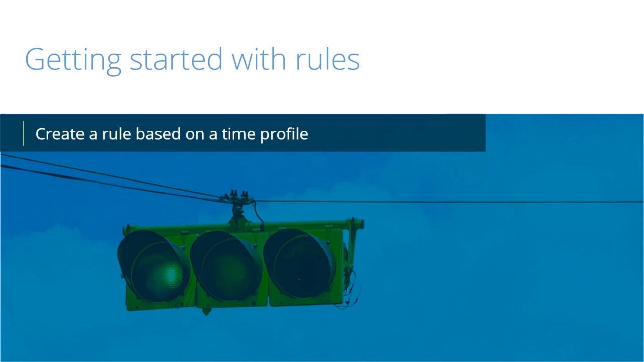 XProtect Rules: Create a rule based on a time profile