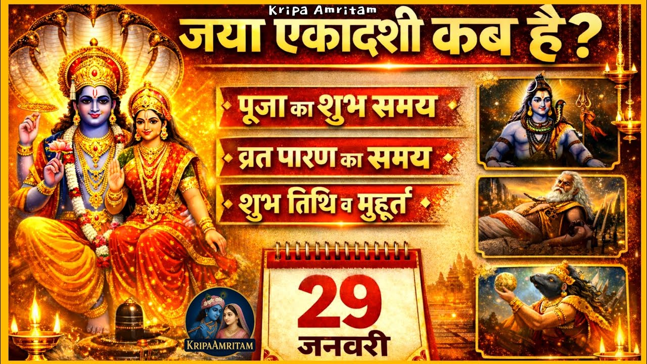 Jaya Ekadashi 2026 | ⏰ पूजा का शुभ समय | 🍃 व्रत पारण का सही समय | 📅 जया एकादशी कब है? ✨