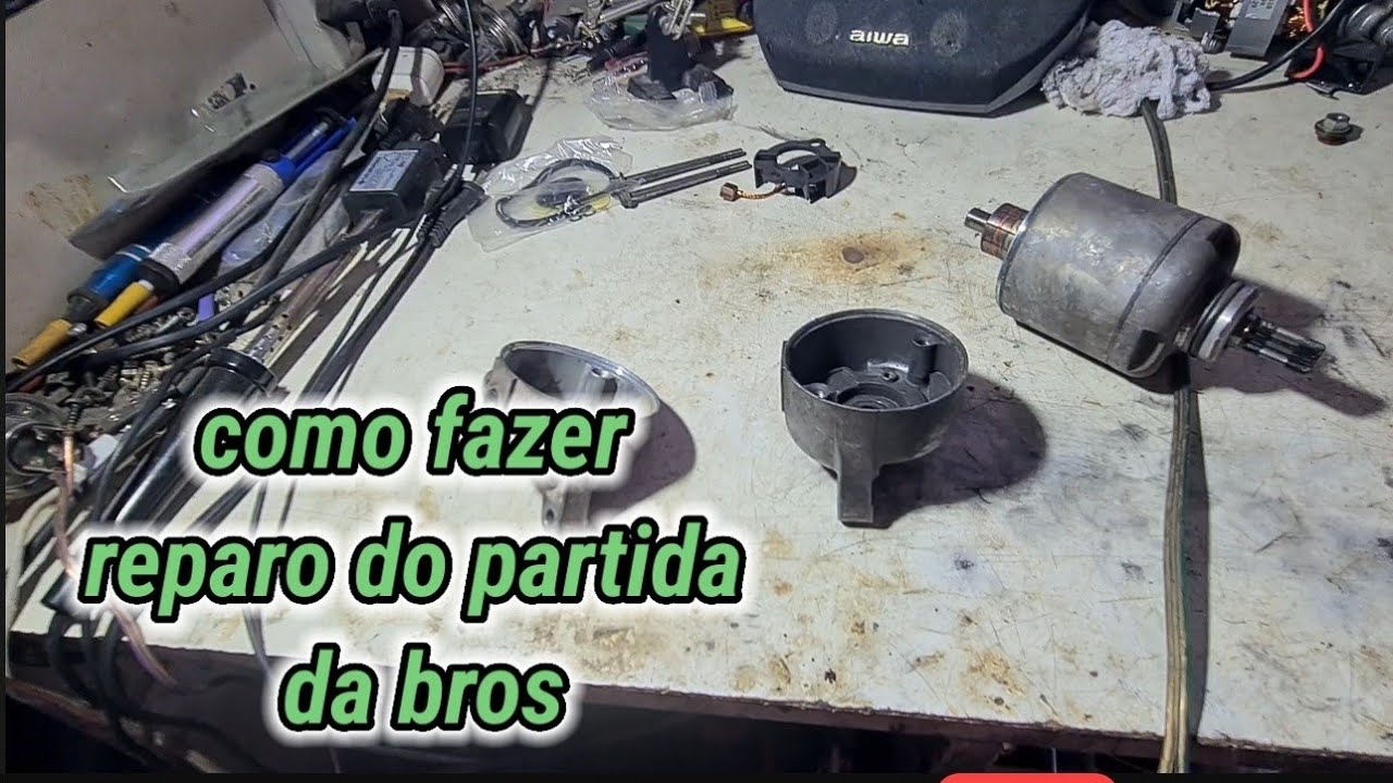 Como fazer o reparo do partida motor de arranque da bros 2013
