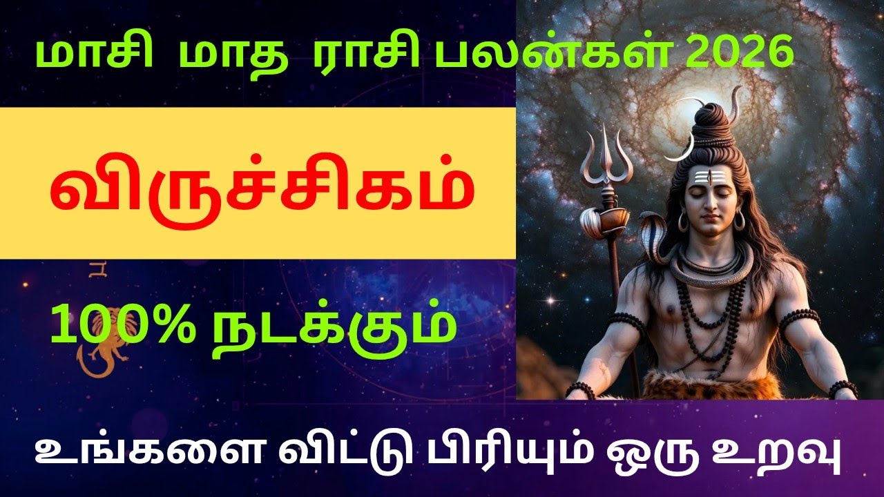 விருச்சிகம் - மாசி மாத ராசி பலன்கள் # 100% நடக்கும் # உங்களை விட்டு பிரியும் ஒரு உறவு #astrology 