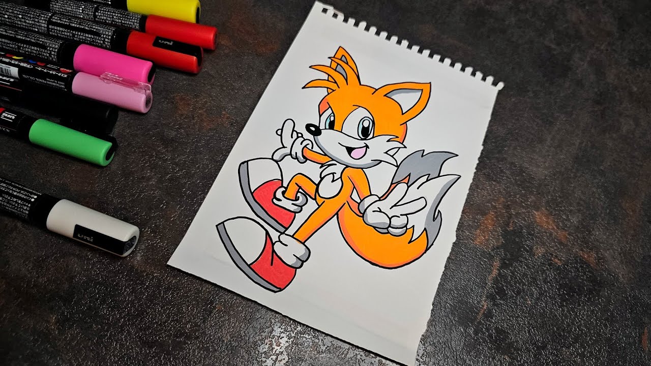 Drawing Tails from Sonic with Markers – Colorful Fan Art!