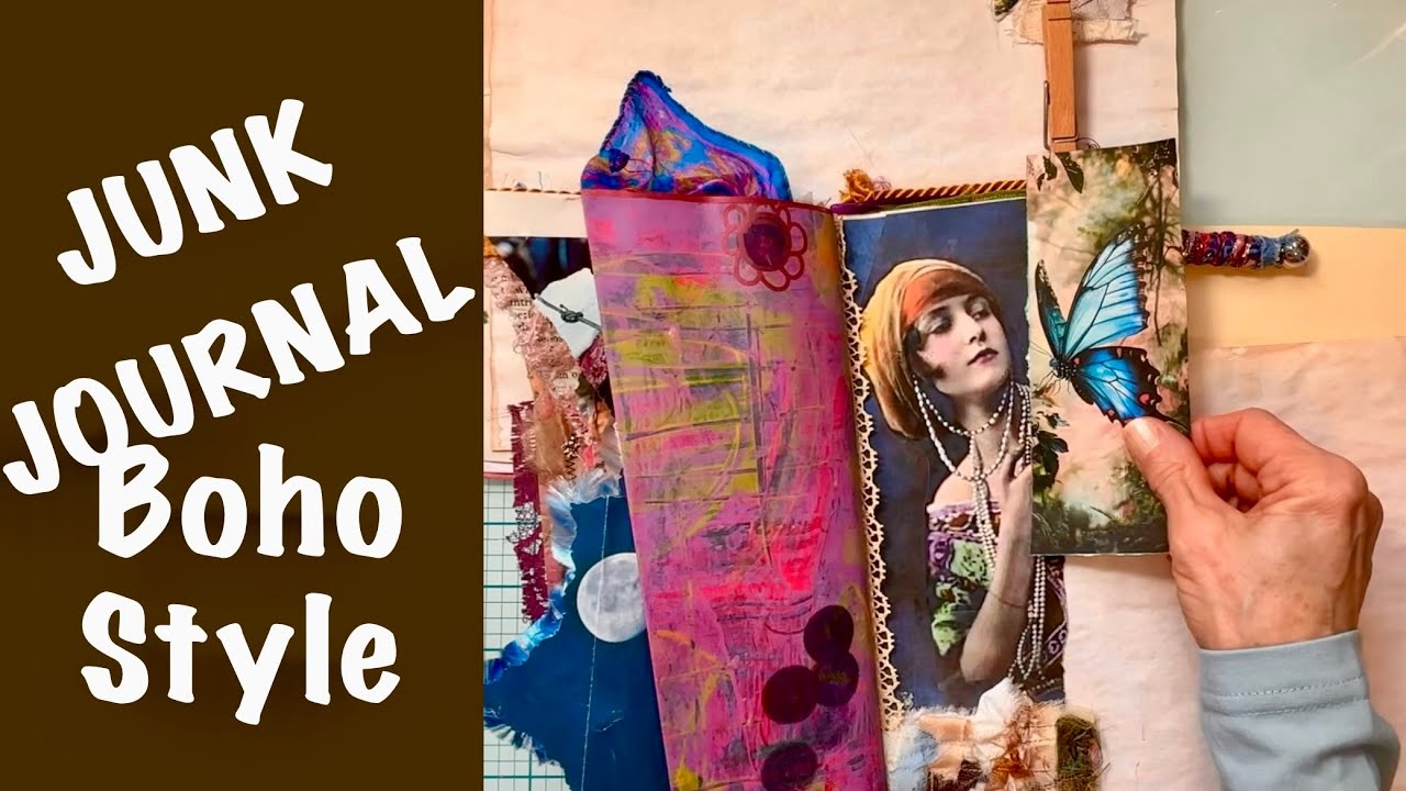 Boho Magazine Spine Journal | Junk Journal Page Ideas