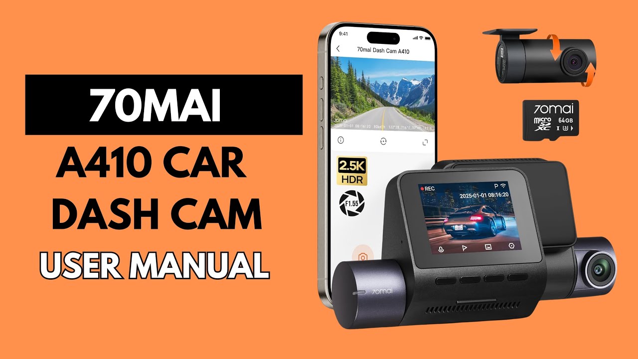 Installation & Setup : 70mai A410 Dash Cam User Guide