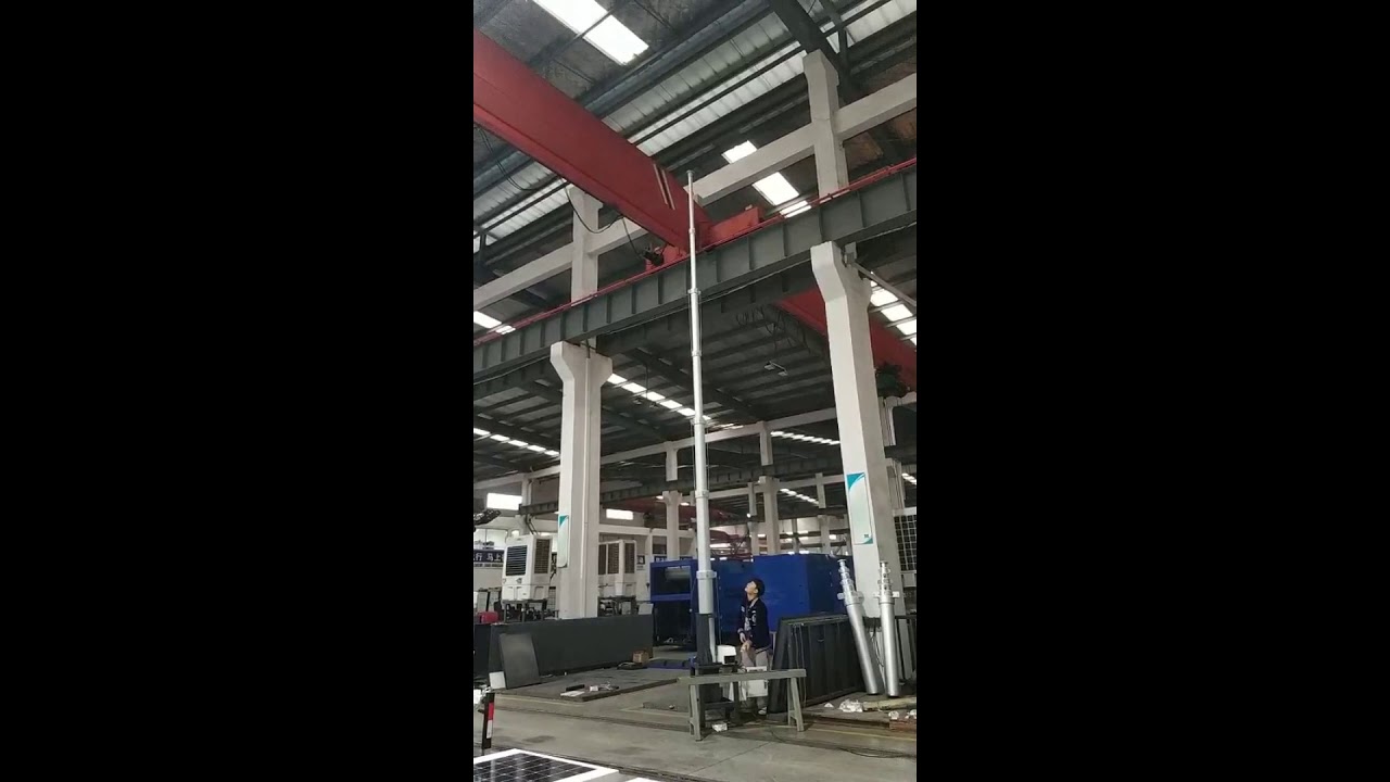 10 meters telescopic mast as Lighting Pole CCTV mast and antenna