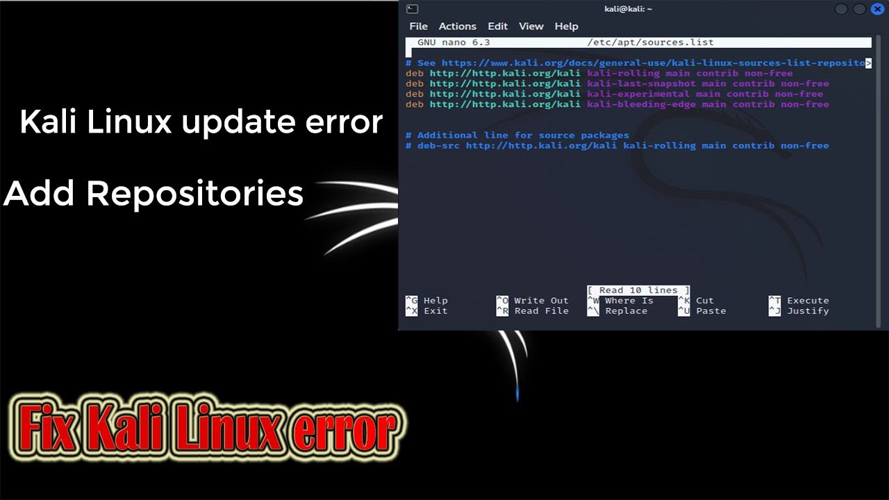 How To Solve Kali Linux update error || Kali Network Repositories Upgrade