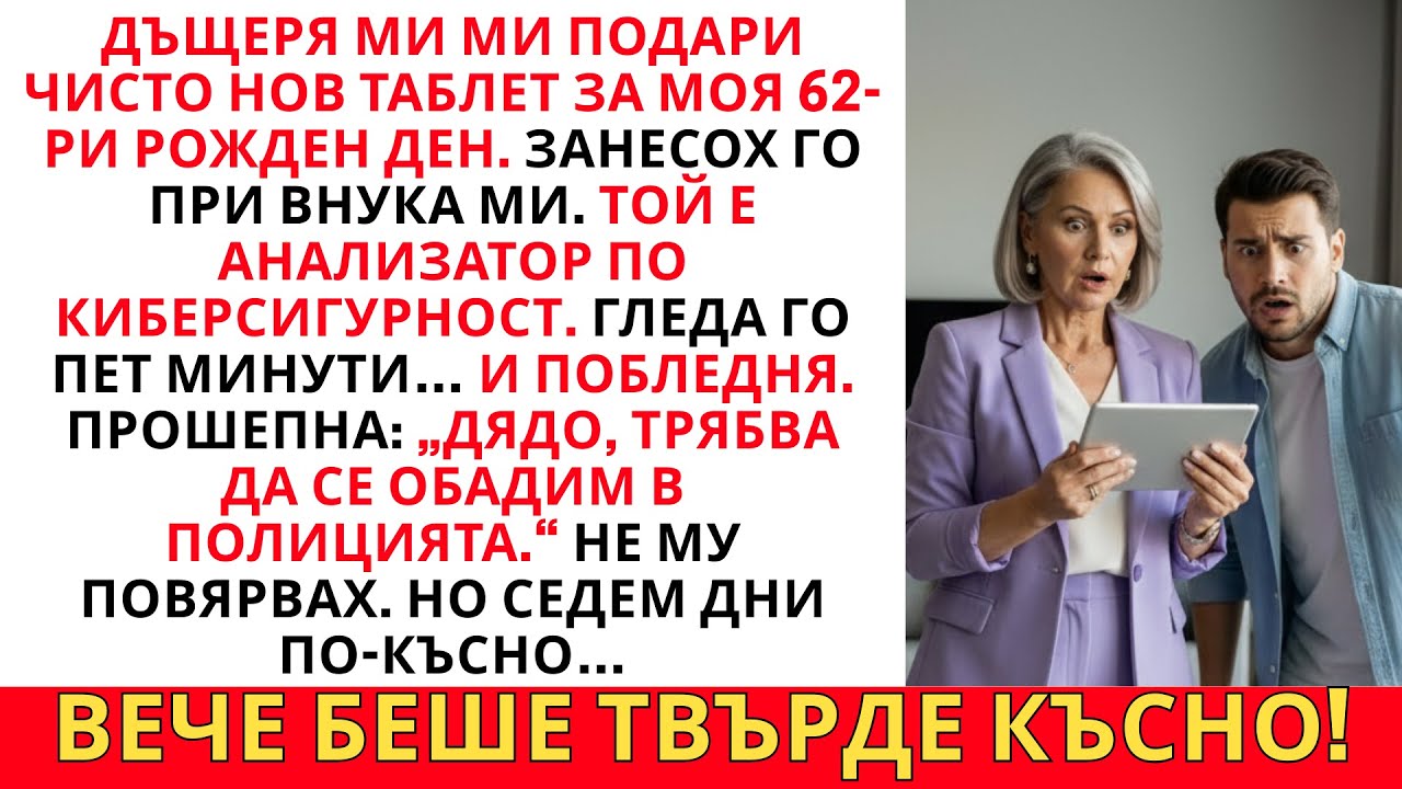 НА РОЖДЕНИЯ МИ ДЕН ДЪЩЕРЯ МИ МИ ПОДАРИ ТАБЛЕТ — СЕДЕМ ДНИ ПО-КЪСНО ПОЛИЦИЯТА Я ОТВЕДЕ…