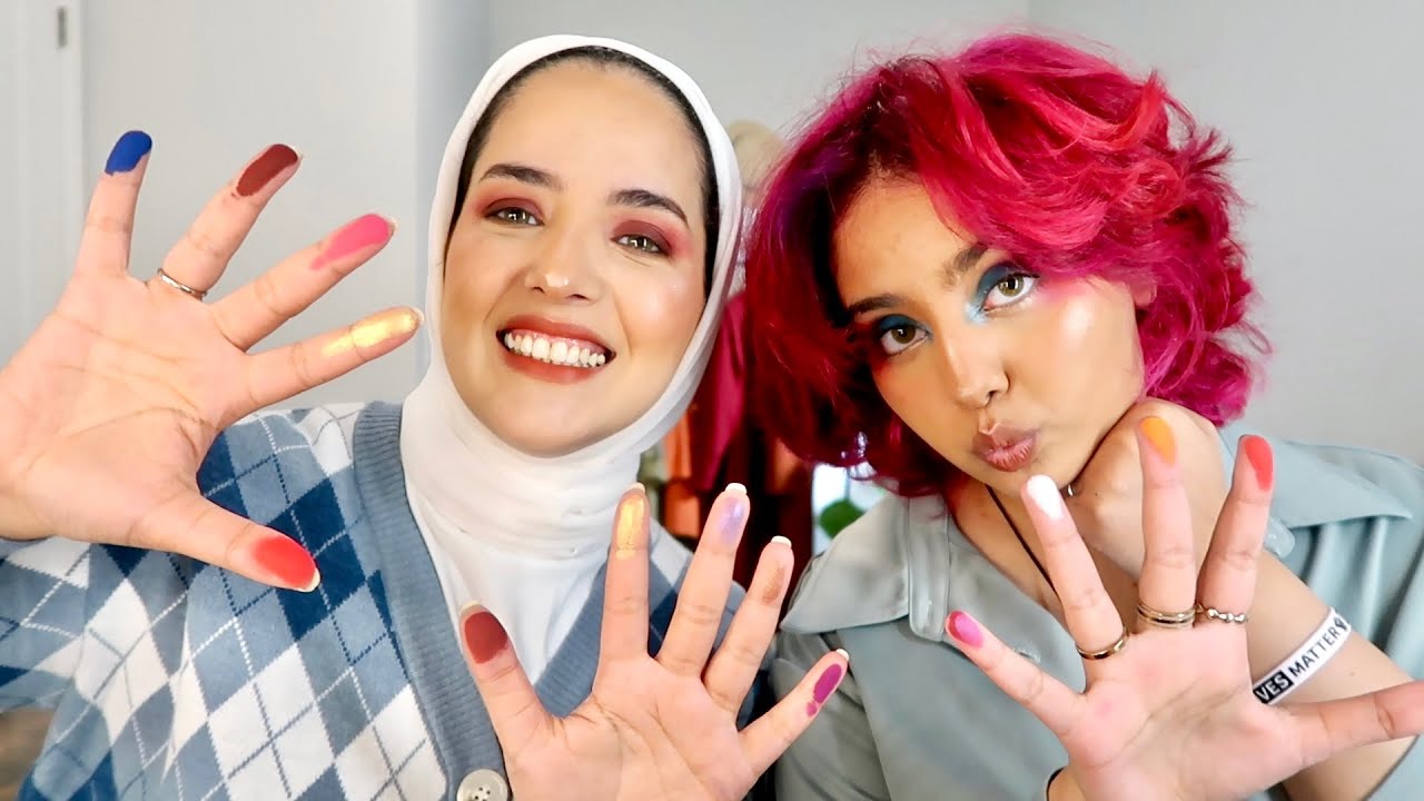 تحدي نسوي مكياج بالاصابع  فقط بدون فرش  🤨