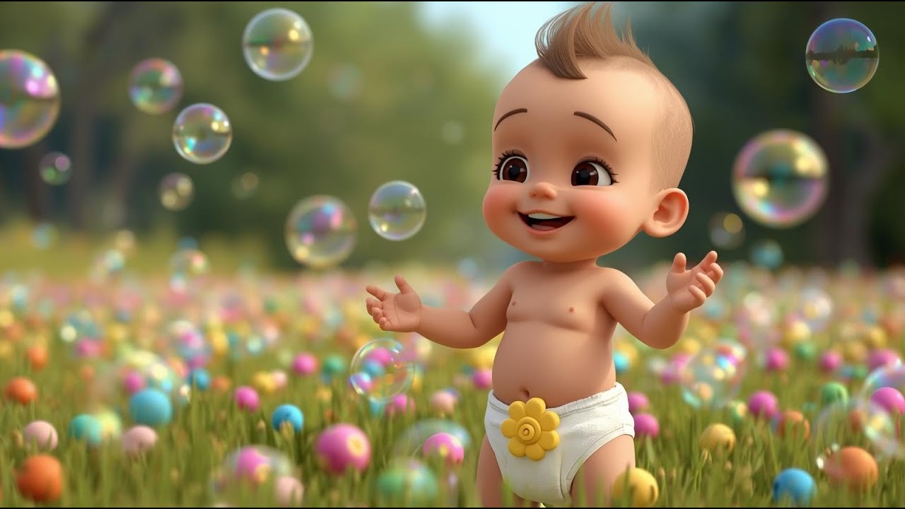 Baby Plays with Bubbles 🫧 | Fun Bubble Song for Toddlers 👶 | Nursery Rhymes
