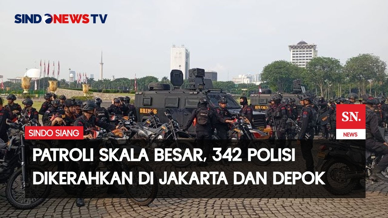 Patroli Skala Besar di Jakarta-Depok, Polisi Pastikan Situasi Kondusif | Sindo Siang | 01/09