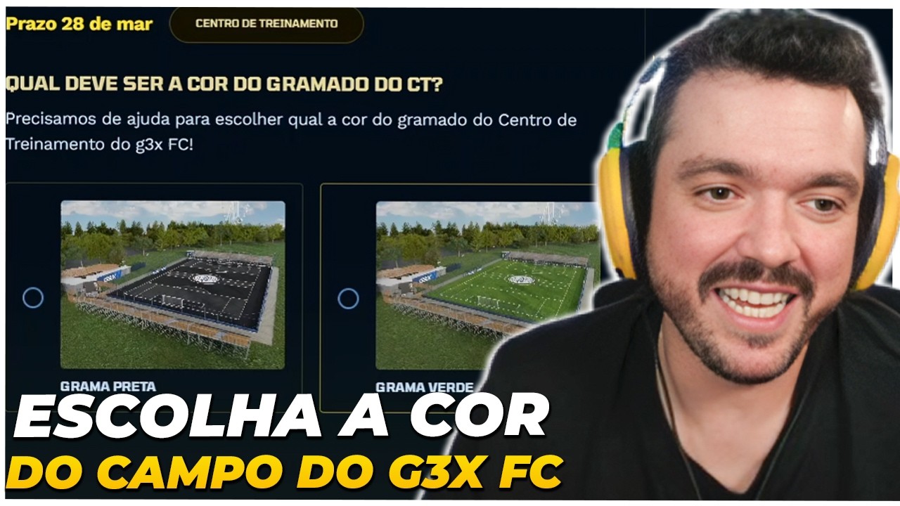 VOCÊ PODE ESCOLHER A COR DO CAMPO DO G3X FC! GAULES ANUNCIA O SÓCIO SOFREDOR!