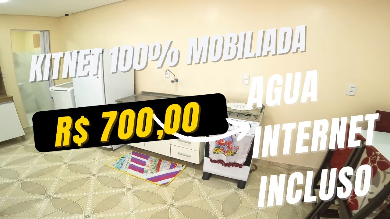 KITNET  100% MOBILIADA COM AGUA E INTERNET TUDO INCLUSO