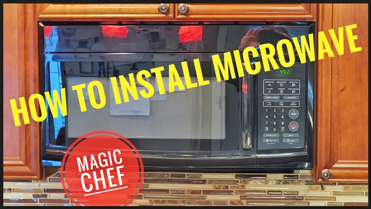 КАК УСТАНОВИТЬ микроволновую печь Home Depot Magic Chef объемом 1,6 куб. фута (1,6 куб. фута) Ove...