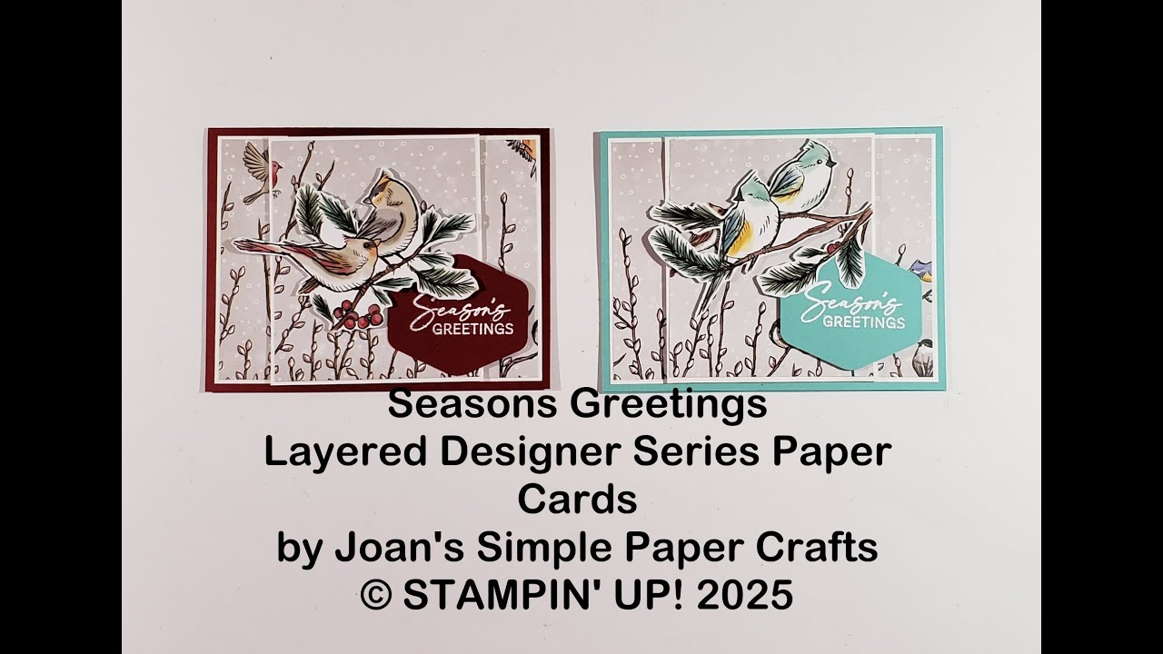 Stampin’ Up! Seasons Greetings Layered Designer Series Paper Cards