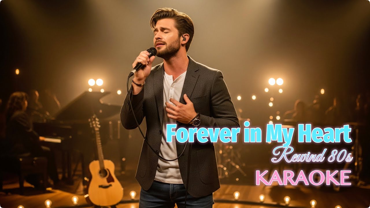 KARAOKE | 💔 Forever in My Heart - Emotional 80s Power Ballad 🎸 | Slow Rock Love Song with Lyrics ✨