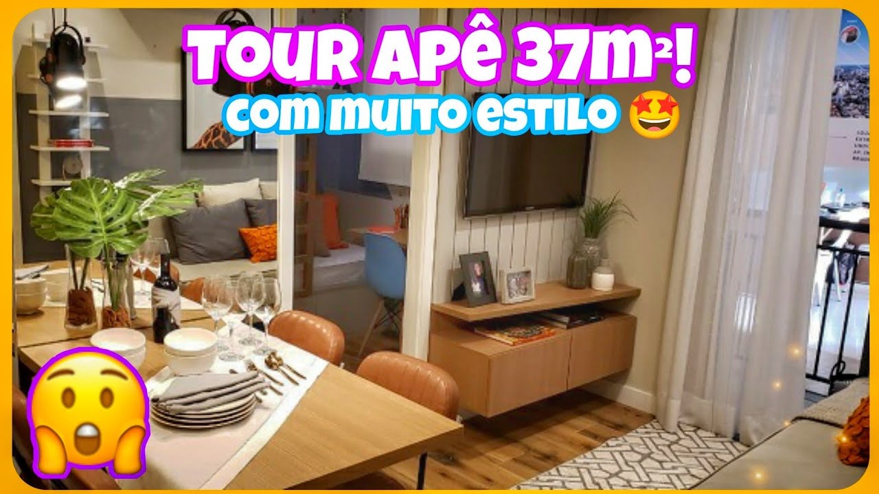 TOUR APARTAMENTO🤩 modelo decorado 37m²| Ideias de decoração |  Vibra Contrutora | apê modelo