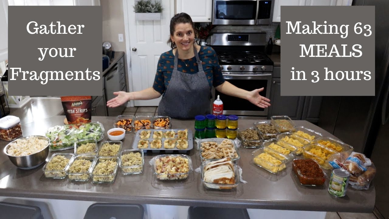 63 Meals in 3 hours for my Family | Gather your Fragments Weekend | Pantry and Freezer Cooking