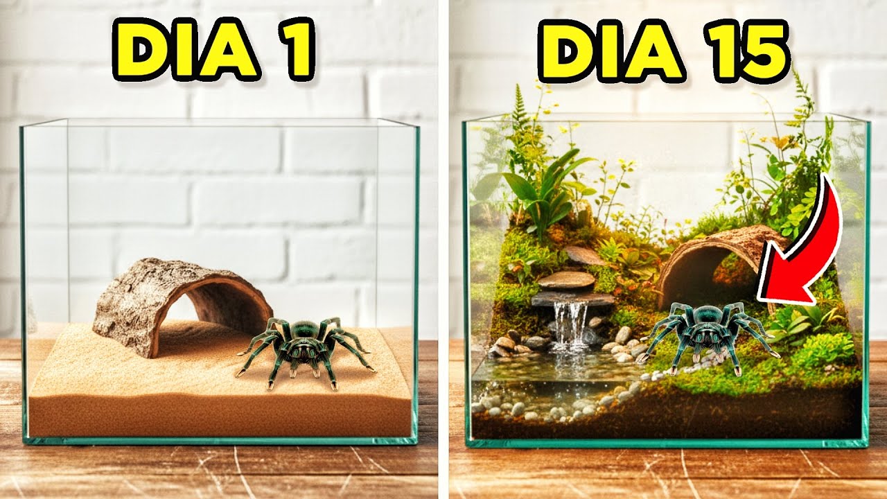 CONSTRUI UM TERRÁRIO PARA MINHA NOVA ARANHA
