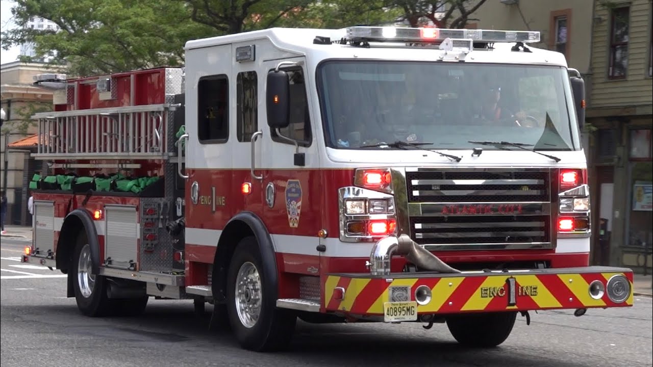 Atlantic City Fire Department Brand New Engine 1 Responding