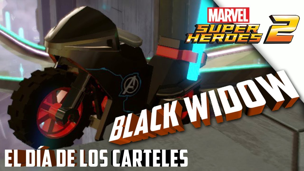 MOTO BLACK WIDOW DESBLOQUEADO - EL DÍA DE LOS CARTELES - Lego Marvel Super Heroes 2