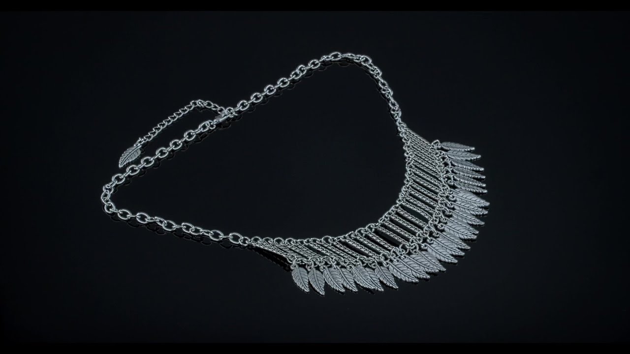 Fashion Native American Feather Wide Choker Silver Tone Metal Necklace