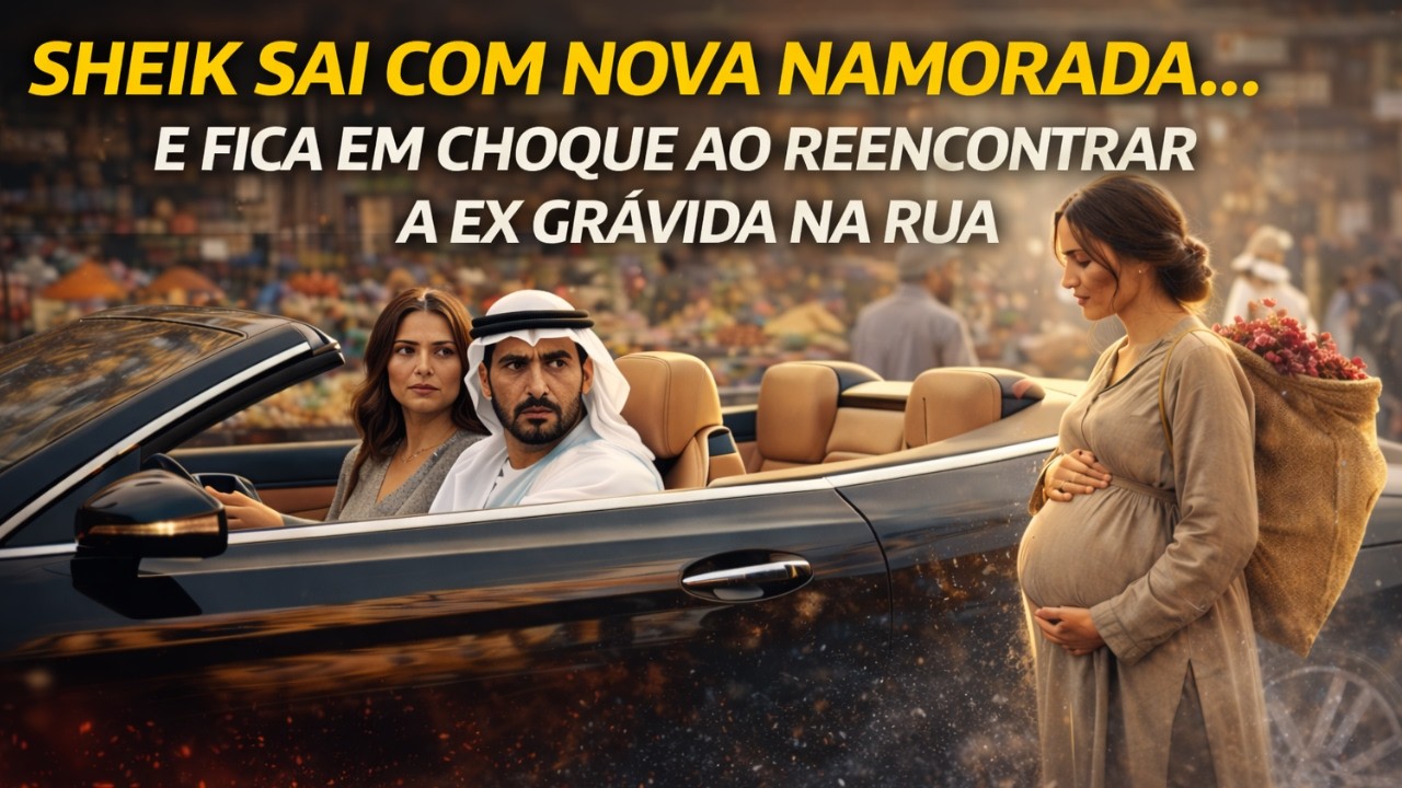 Sheik sai com nova namorada e fica em choque ao reencontrar a ex grávida na rua