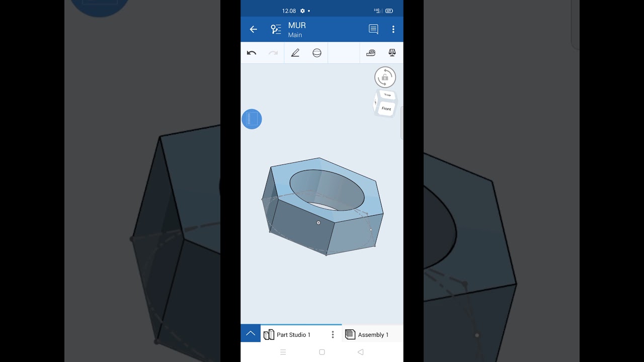 Tutorial Onshape 3d Mur / Nut #onshapeandroid