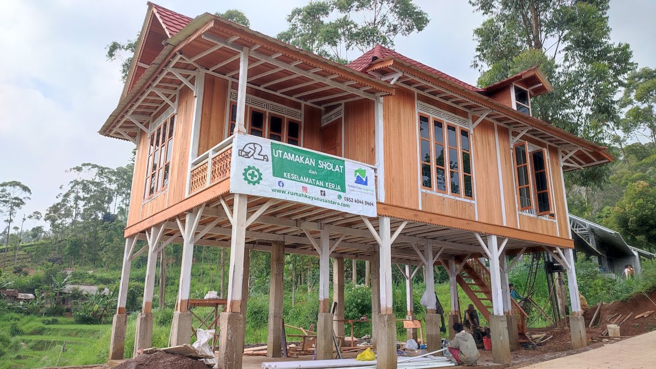 Ternyata begini Cara membangun Rumah Kayu Sistem Bongkar Pasang | Rumah Kayu Nusantara