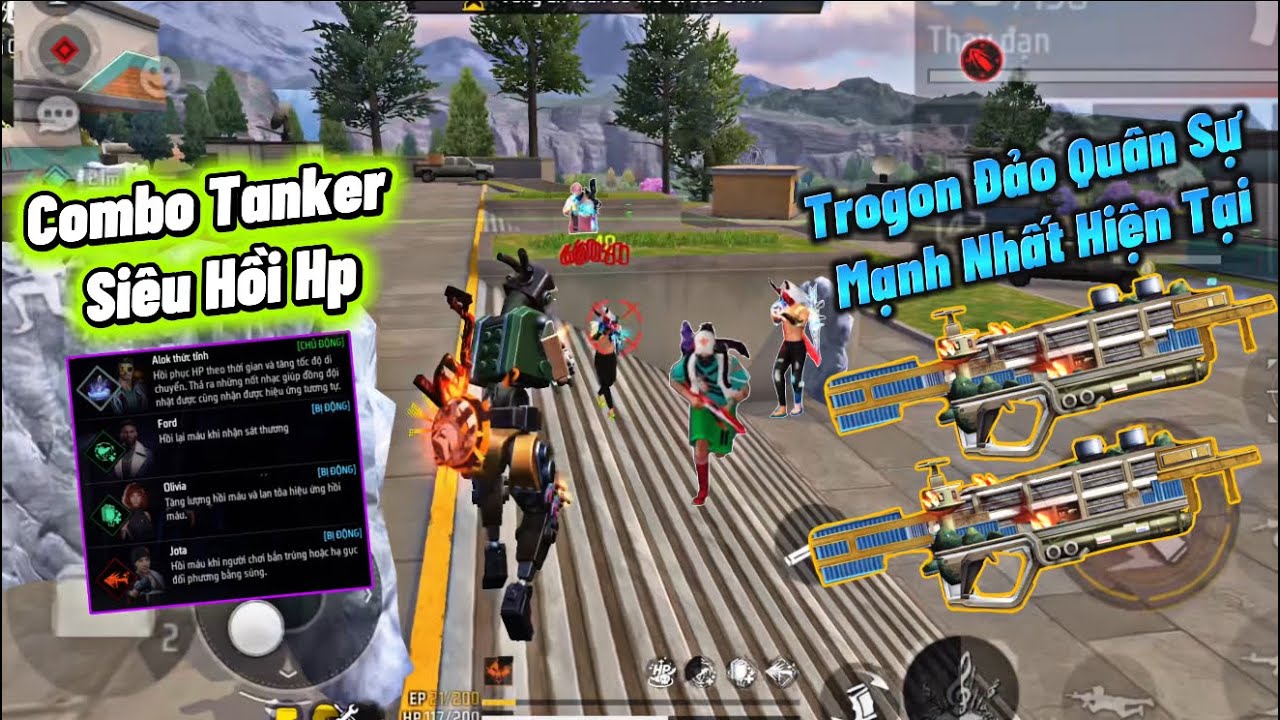 Trogon Đảo Qu&acirc;n Sự Mạnh Nhất Hiện Tại Kết Hợp Combo Tanker Si&ecirc;u Hồi HP Solo Squad Cực Khoẻ Sẽ NTN ?