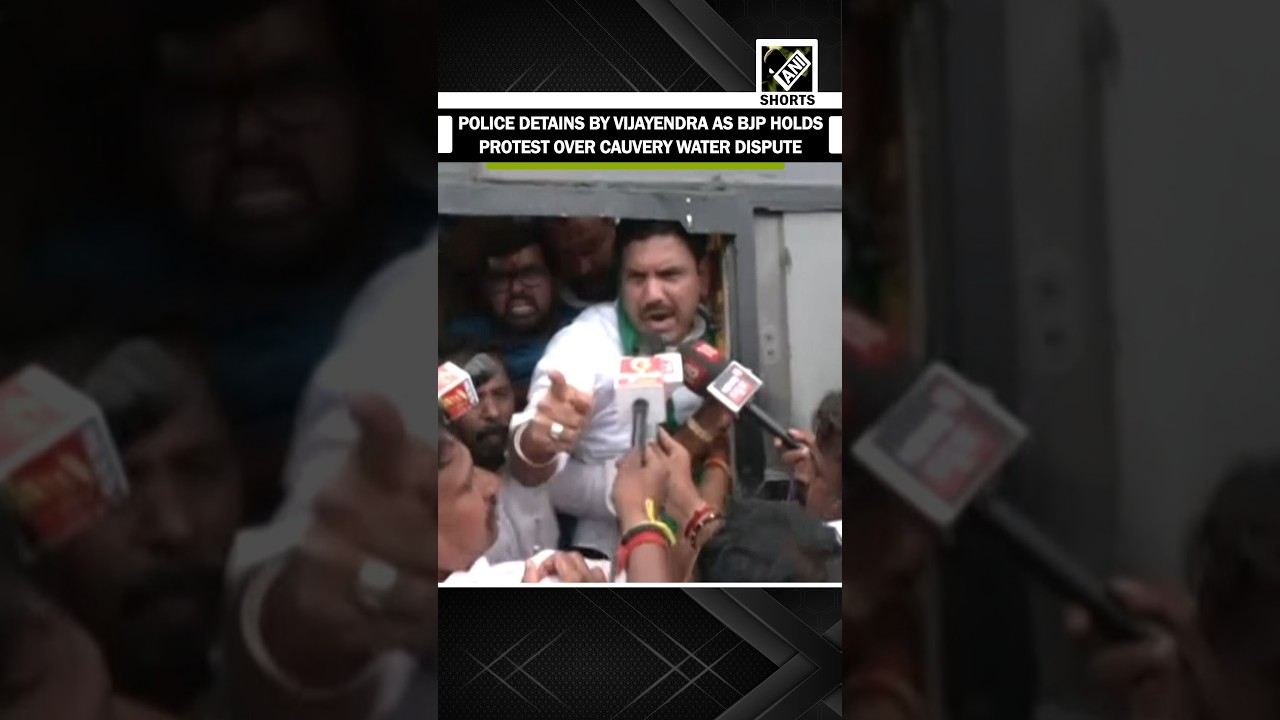 Police detain Vijayendra, BJP workers as the party holds protest over Cauvery dispute near KRS dam