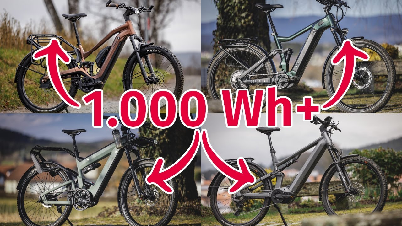 4 SUV E-Bikes mit über 1.000 Wh: Praxis und Labortest | Flyer, Giant, Kettler, Riese & Müller
