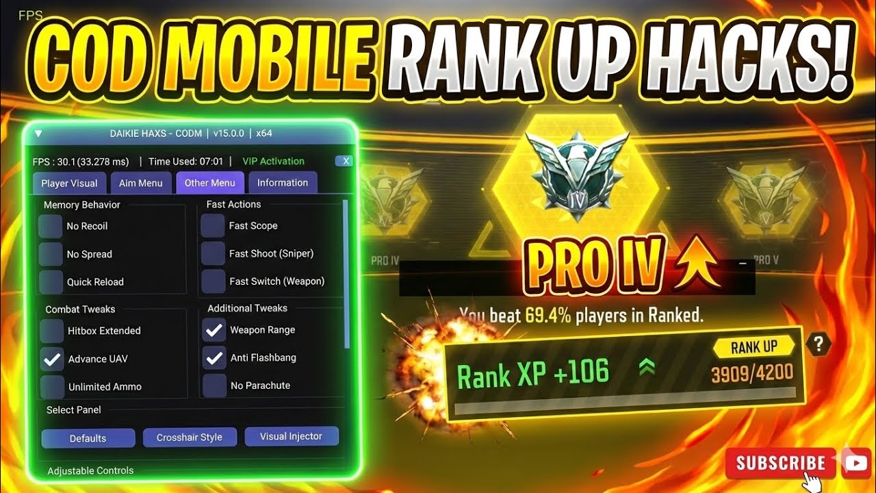 CODM GARENA/ГЛОБАЛЬНАЯ 1.6.53 | МЕНЮ МОД DAIKIE HAXS | НЕТ КОРНЯ