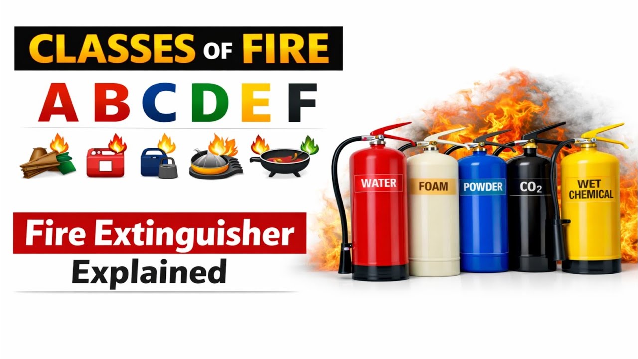 🔥 Classification of Fire & Types of Fire Extinguisher in Hindi | Fire Safety Training | 