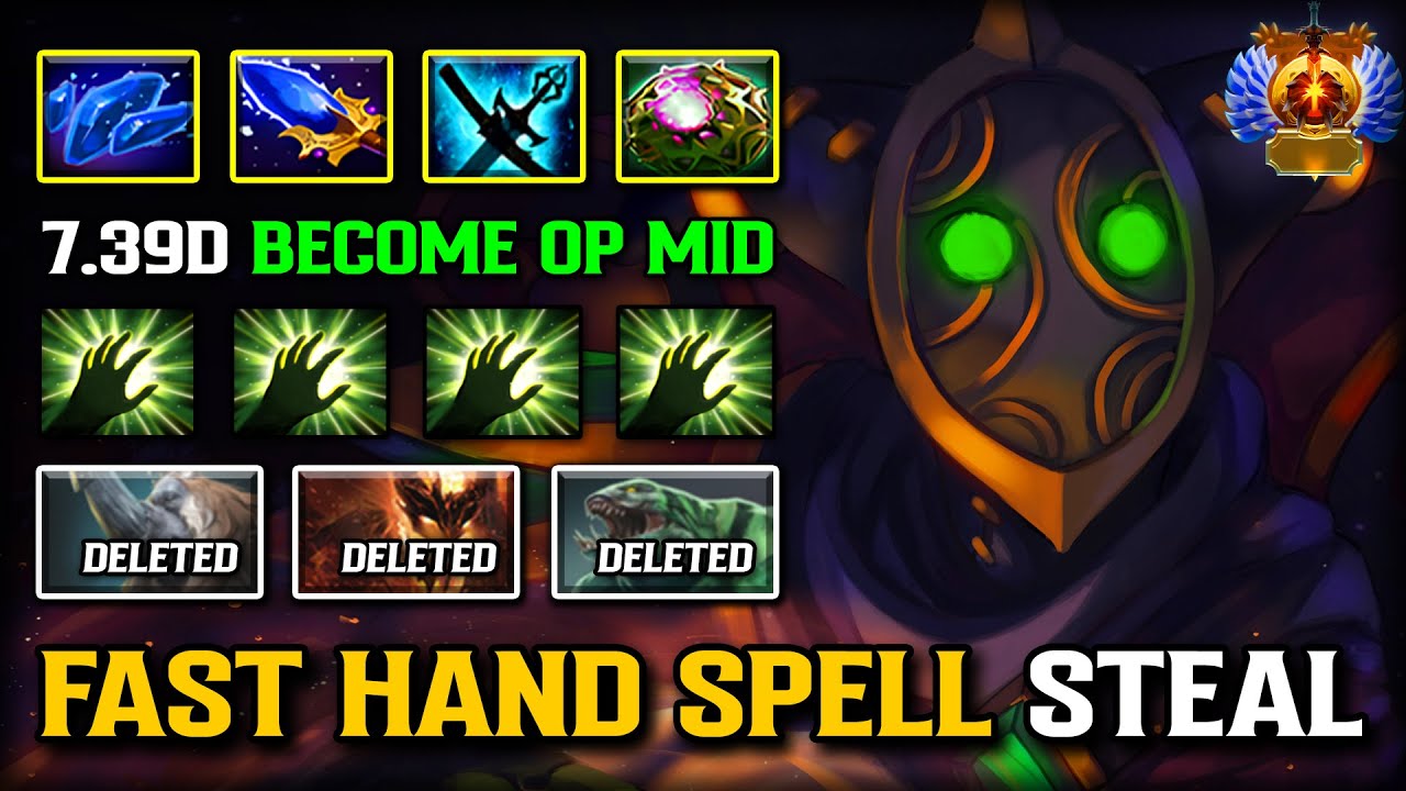 ULTRA FAST HANDS SPELL STEAL Rubick | Aghs Scepter + OC Build | 100% Become OP MID LANE 7.39d DOTA 2