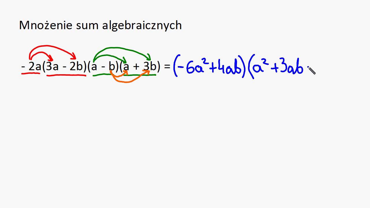 Mnożenie sum algebraicznych (2)