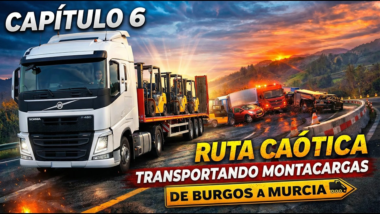 CAPÍTULO 6 | Sobrevivimos al Caos: Scania R480 Burgos–Murcia con Montacargas 🚛