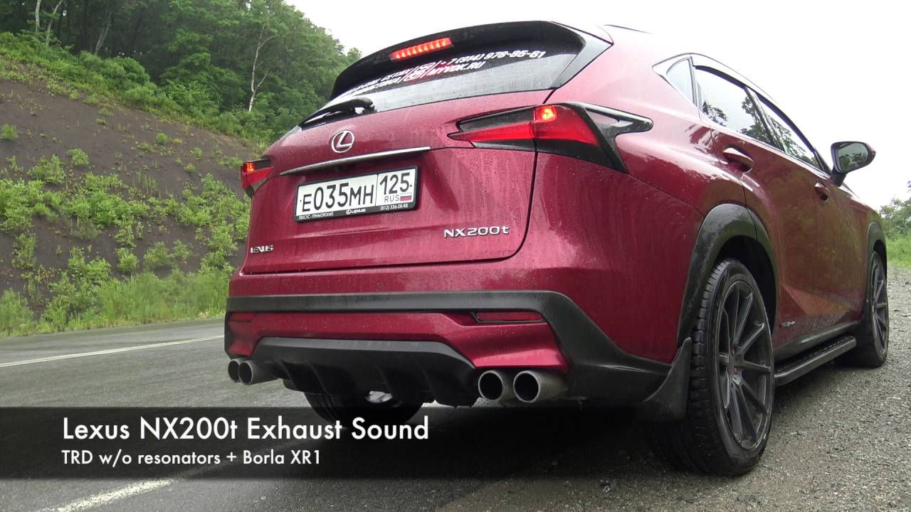 Lexus NX200t Exhaust sound (TRD + Borla)