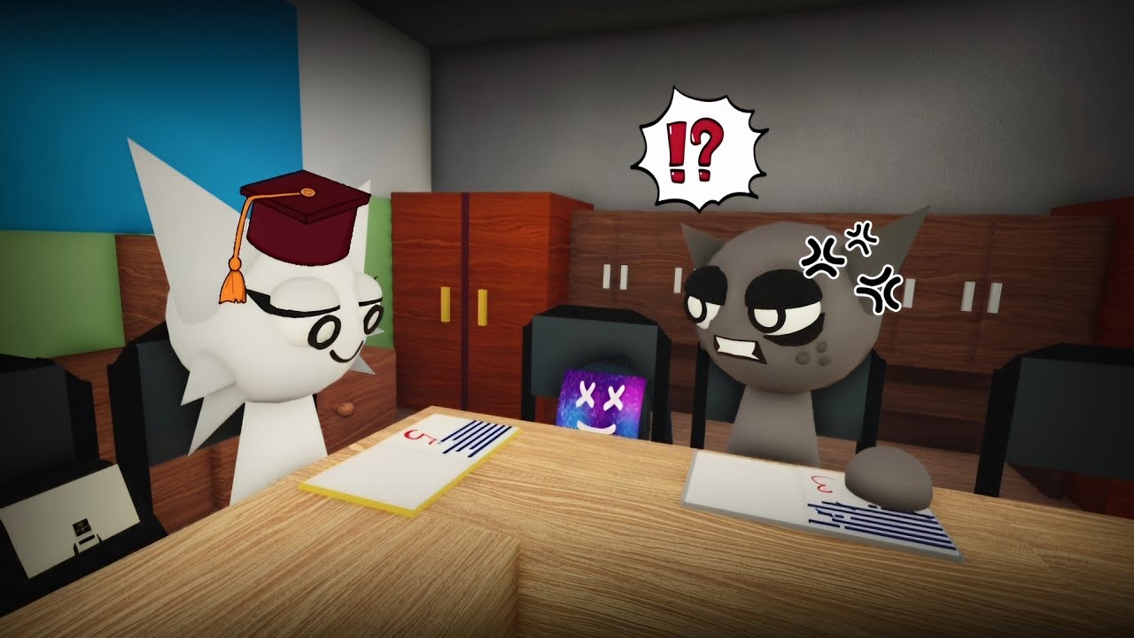 Gray and Wenda sprunki school! Roblox Animation