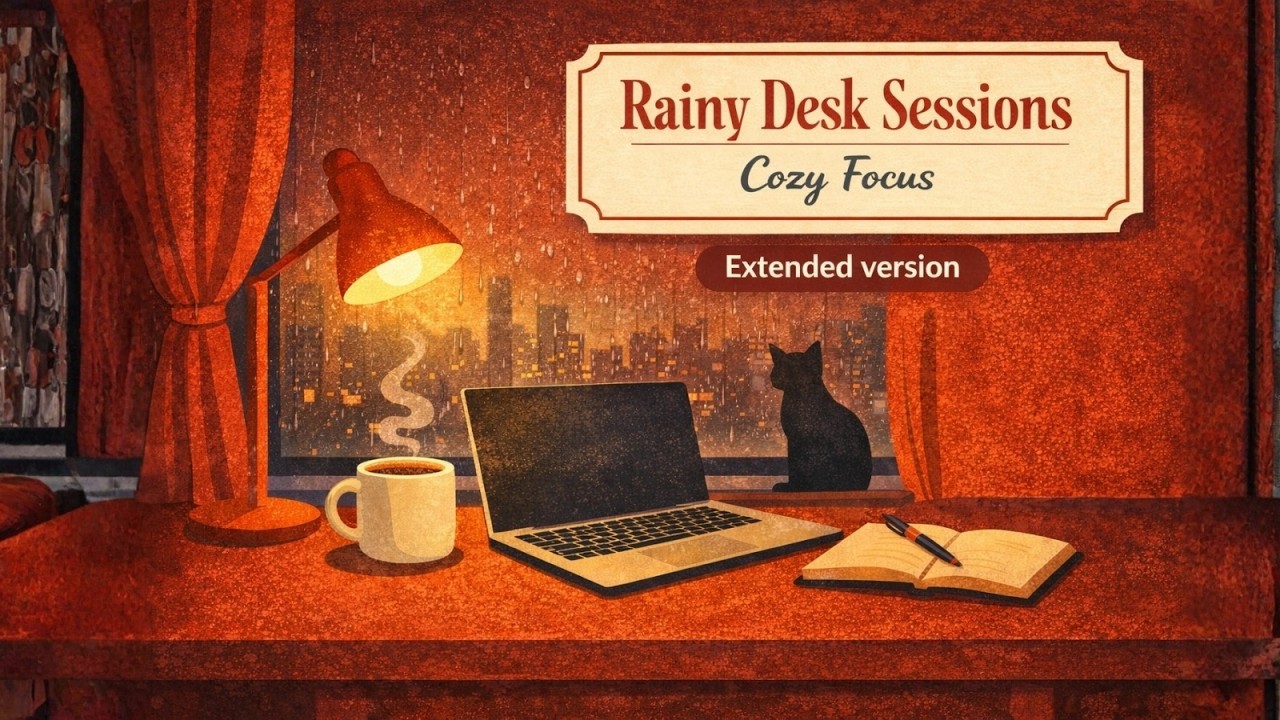 Rainy Desk Sessions — 2 Hour Extended Cozy Bossa Pop for Deep Focus & Coding