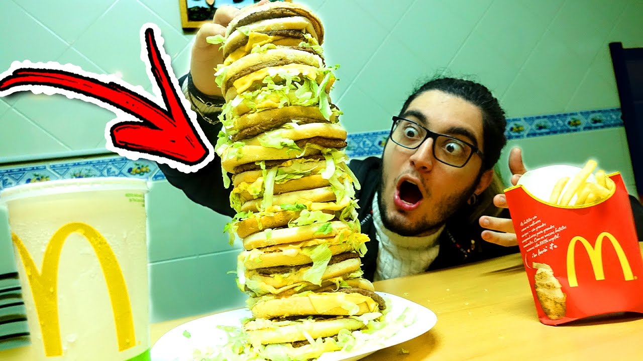 COMI O NOVO BIG MAC TOWER GIGANTE DE 50$ ( Menu Secreto McDonald's)