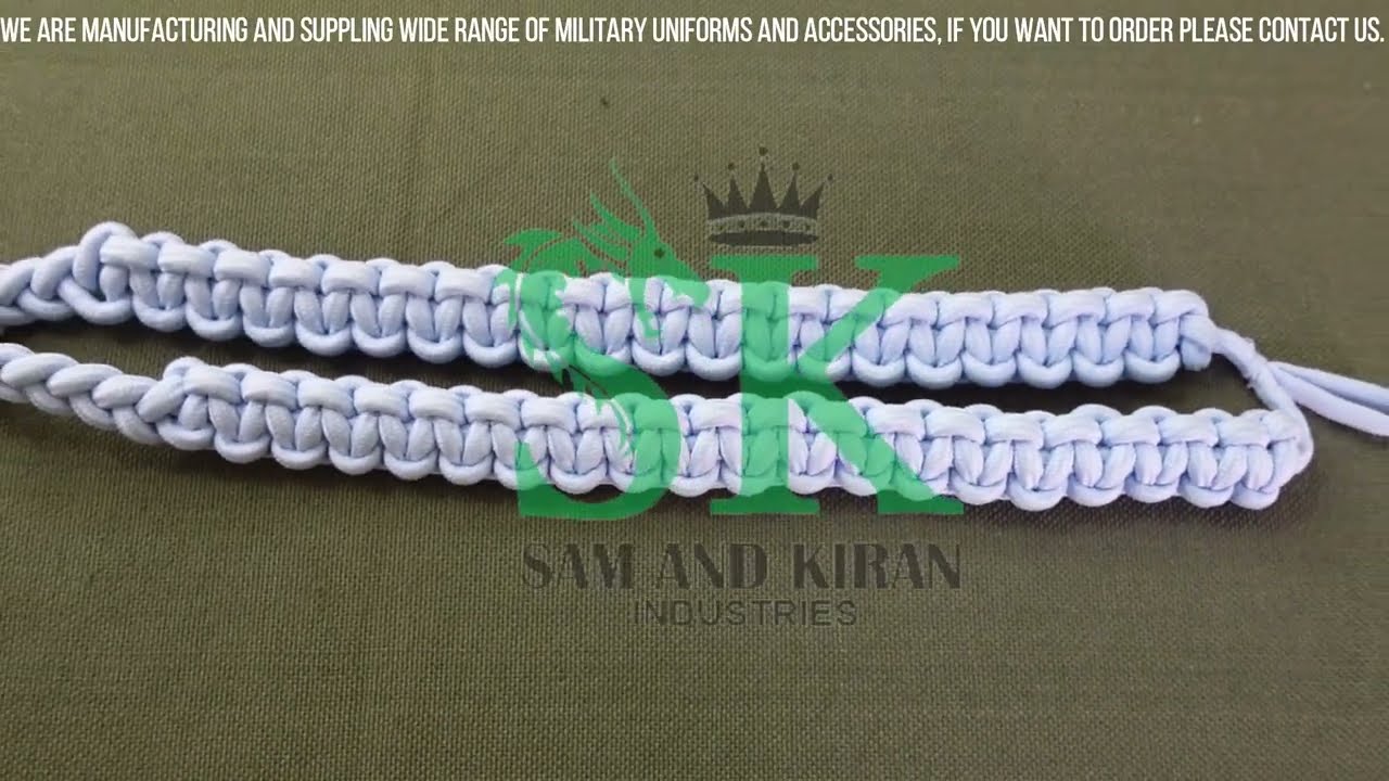 Army Infantry Blue Shoulder Cord, Regulation Infantry Blue Cord, Blue cord Army