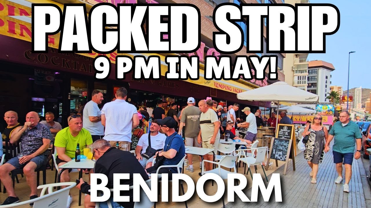 Benidorm Strip at 9PM in MAY… Why Is It THIS Packed?!