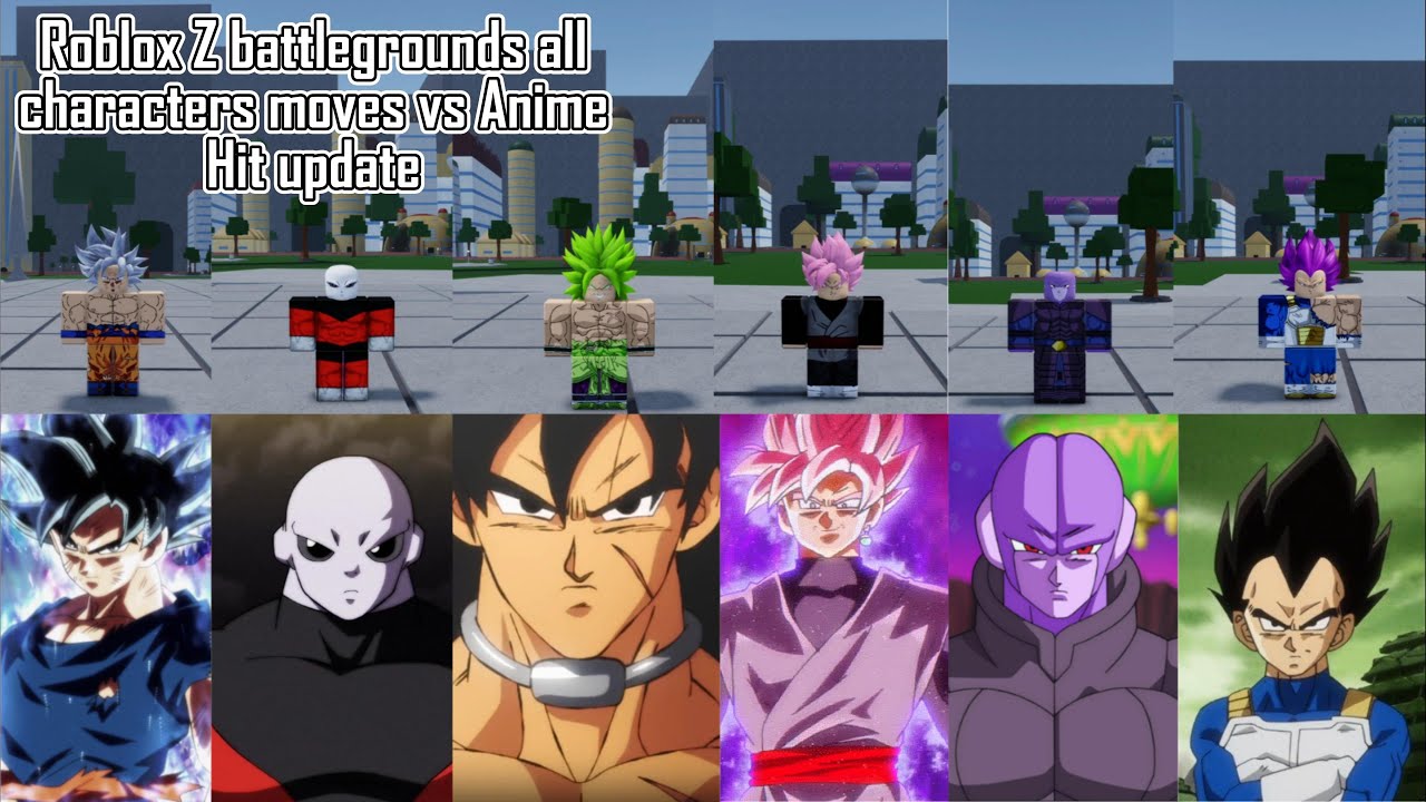 Roblox Z battlegrounds all characters vs anime hit update | 4k - 60 FPS