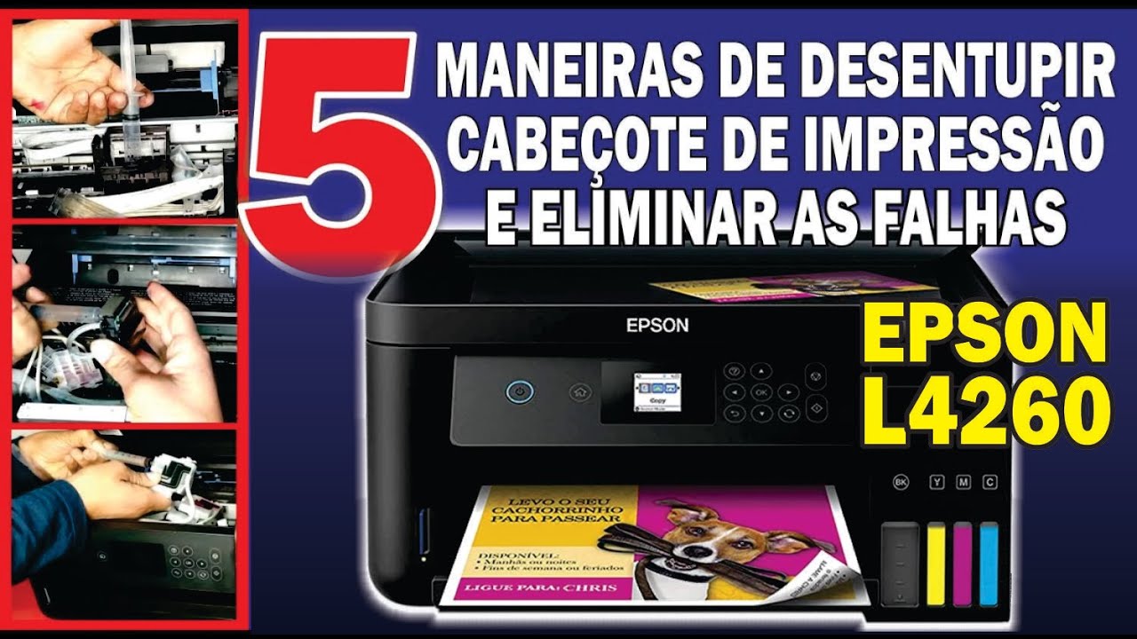 EPSON L4260 como desentupir CABEÇOTE de impressão,