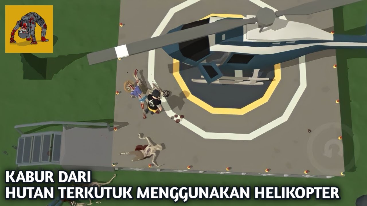 KABUR DARI HUTAN TERKUTUK MENGGUNAKAN HELIKOPTER - Zombie Forest 3 TAMATT