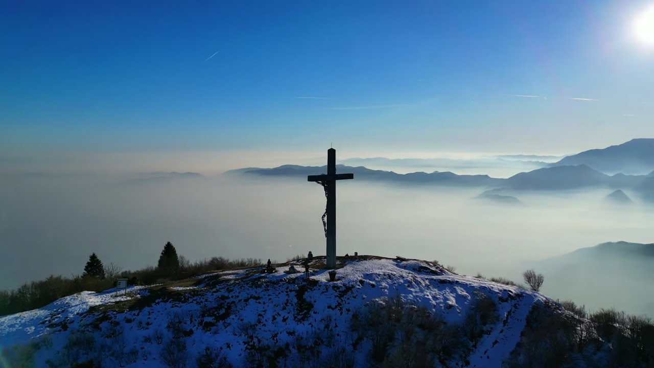Monte Summano. Sopra la nebbia con il drone. 02 febbraio 2023