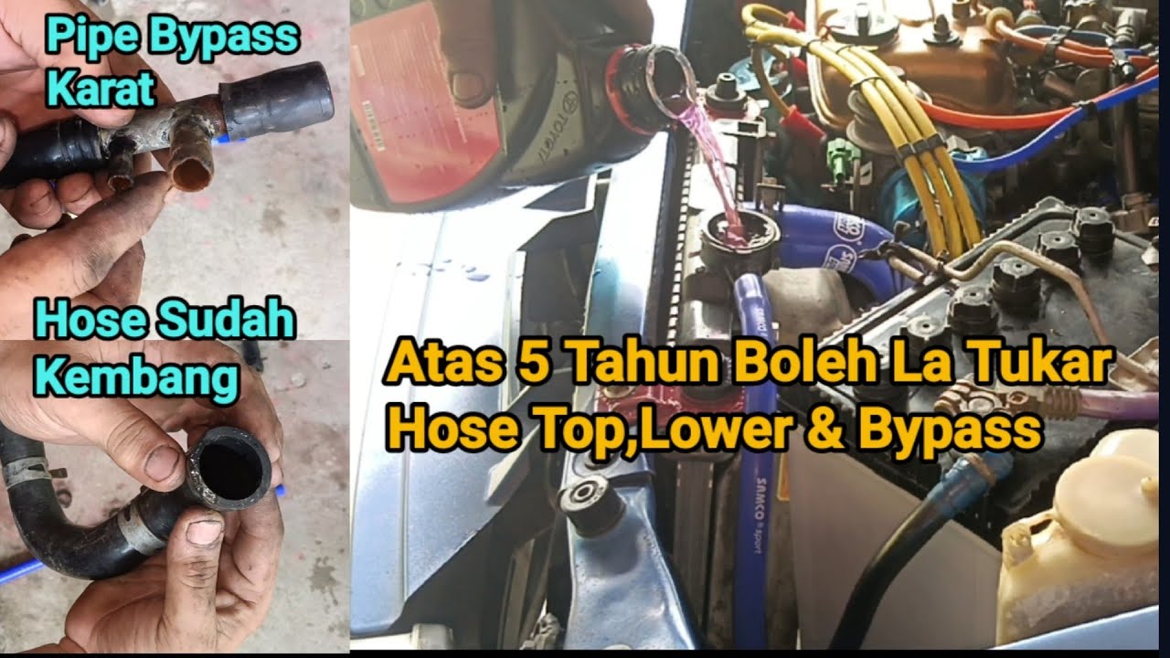 Cara Tukar Hose Radiator Top,Lower Dan Bypass Hose Kancil 660 850 Carb