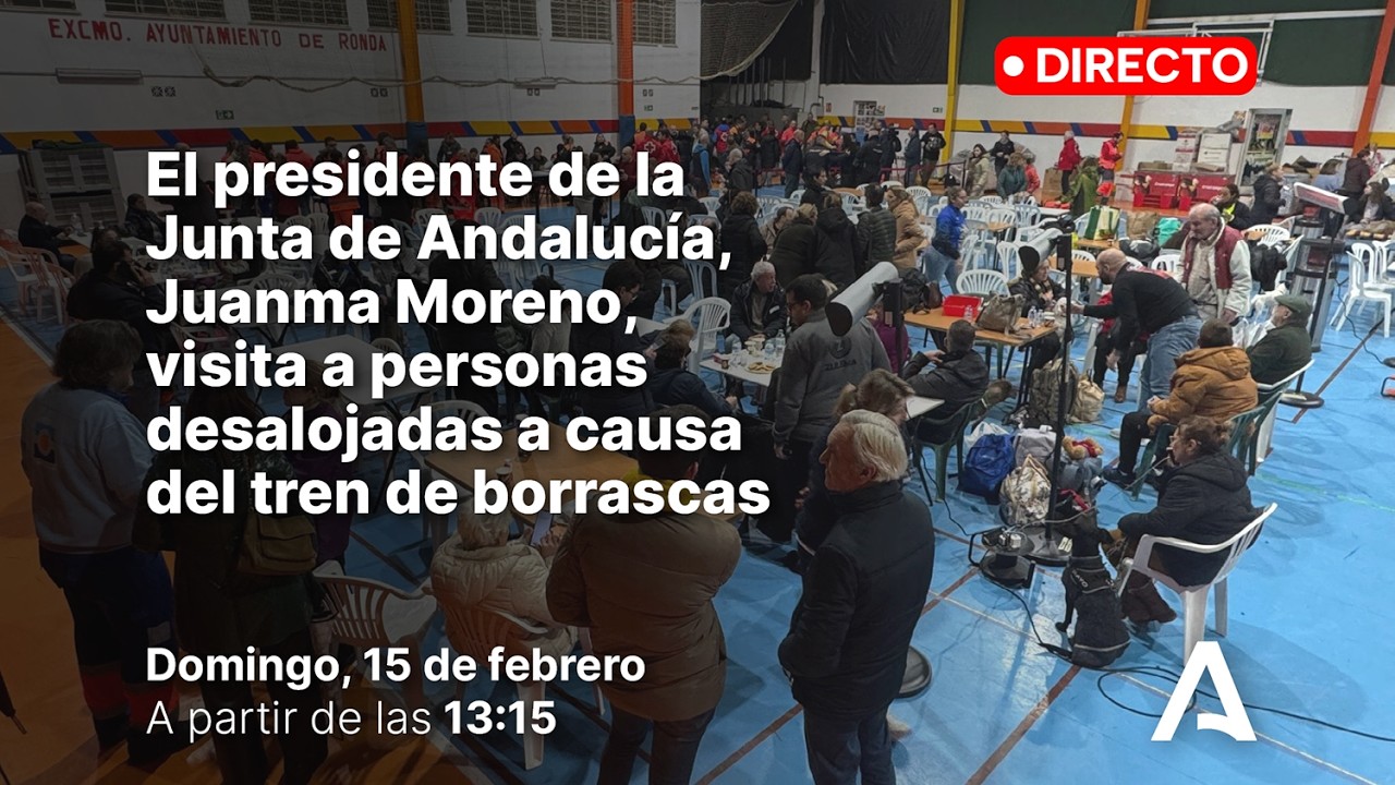 🔴 DIRECTO | El presidente de la Junta visita a personas desalojadas a causa del tren de borrascas
