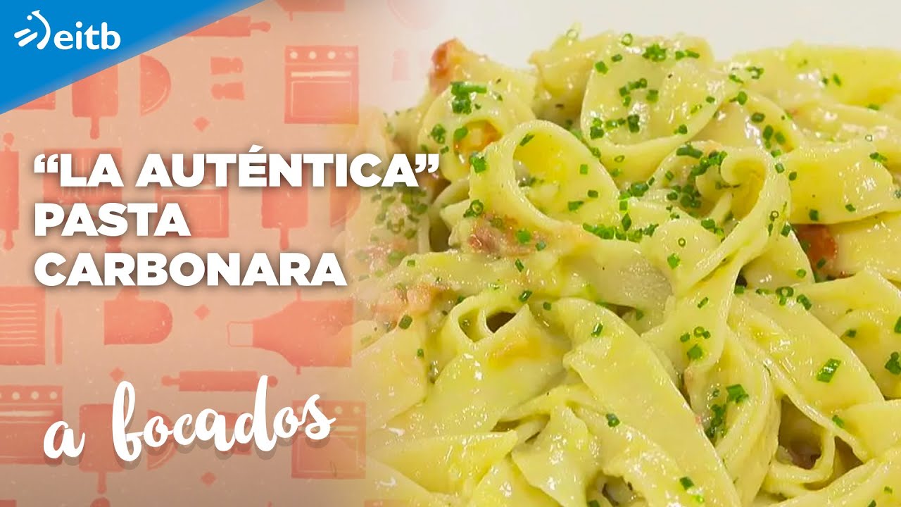 A BOCADOS: Pasta carbonara 