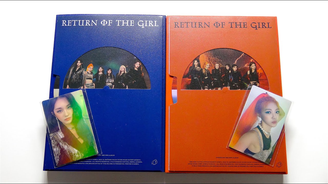 [ASMR] Unboxing Everglow 에버글로우 3rd Mini Album Return of the Girl (Both Galaxy & Biker Editions)