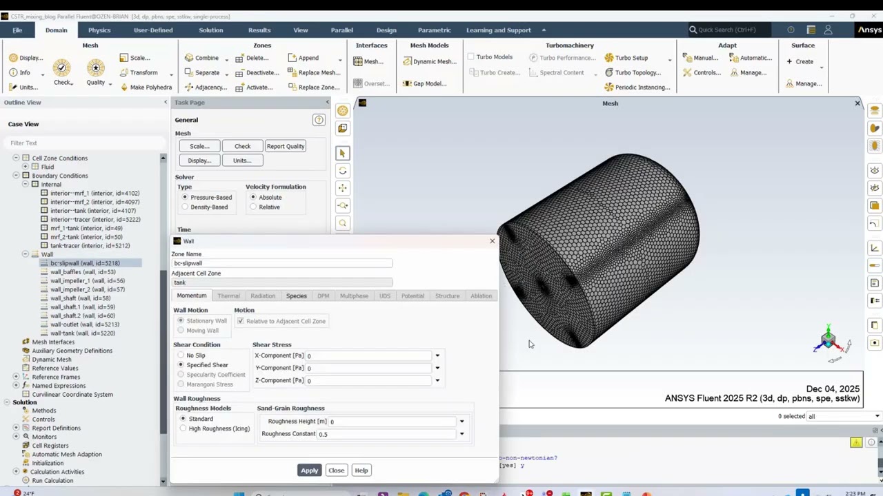 Fractional Volume Method for Stirred Mixing Time Evaluation with CFD